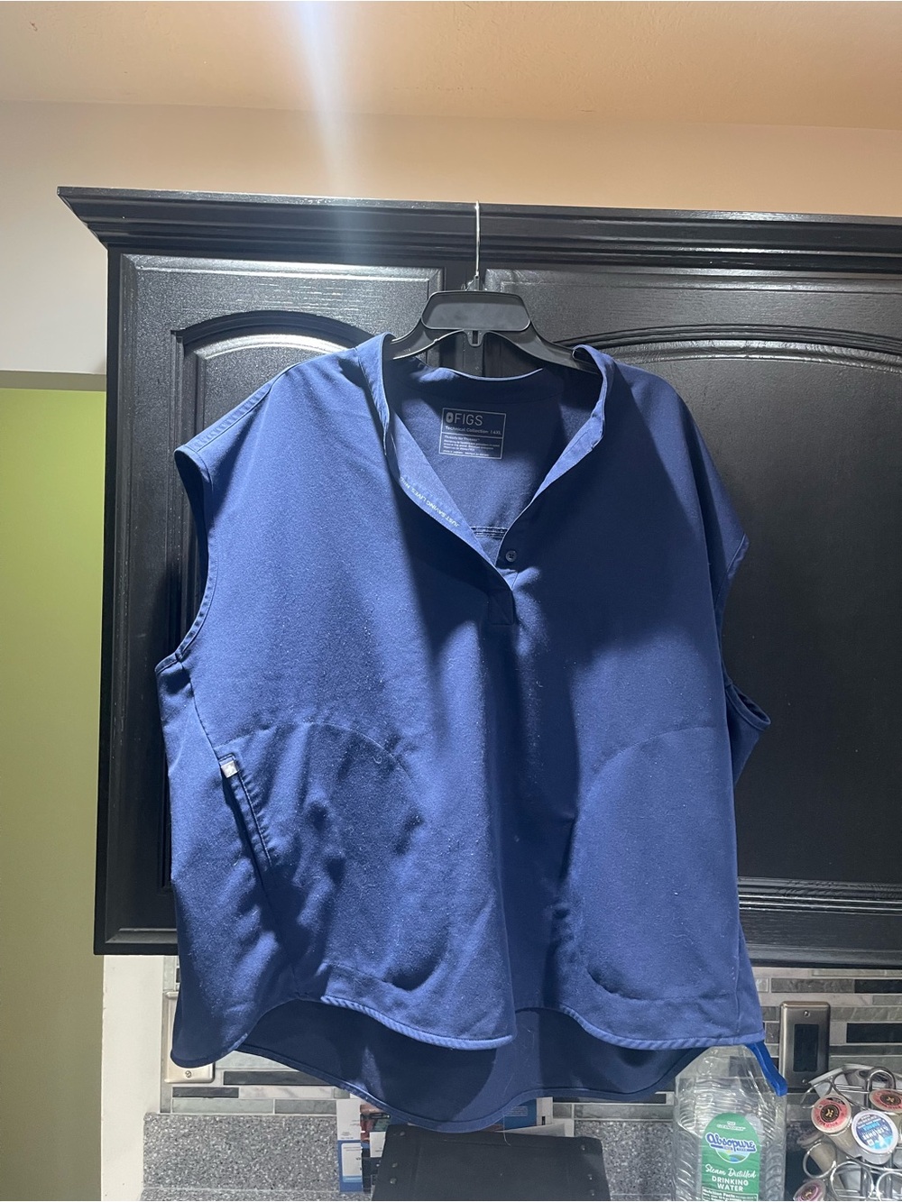 Figs Rafaela Scrub Top Women's 4XL Oversized Mandarin Collar Navy Blue - Picture 1 of 6